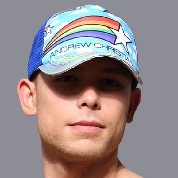 ANDREW CHRISTIAN RAINBOW PRIDE SNAPBACK HOLOGRAPHIC HAT - Picture 2 of 7